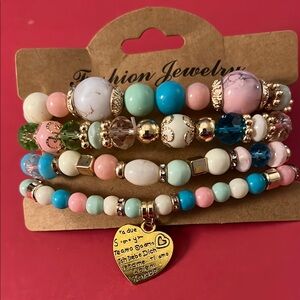 Fashion Jewelry Multicolor Beaded Bracelet Set